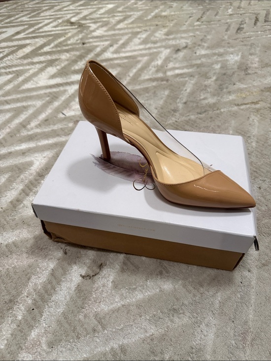 Jessica Simpson Shoes - Jessica Simpson Nude Patent Pointed-Toe D'Orsay Pump